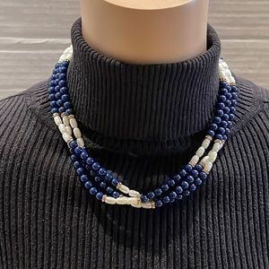 3 rows vintage  necklace